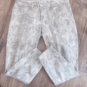 Express Gray and White Snake Print Jeans